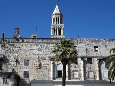 Split: Diokletianspalast - Südmauer mit Seetor (2016)