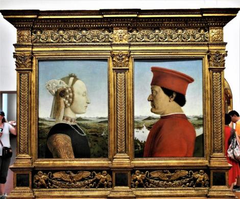 Uffizien: "Herzogspaar von Urbino" von Piero della Francesca (2017)