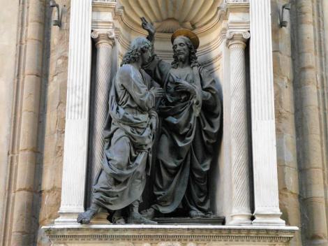 Orsanmichele: "Christus und der ungläubige Thomas" von Verrocchio (2017)