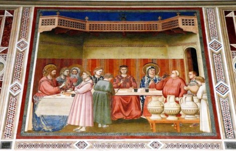 Arenakapelle - Nordwand: "Die Hochzeit zu Kana" von Giotto (2017)