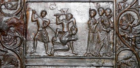 Gnesen [poln. Gniezno]: Dom - romanisches Bronzeportal mit Szenen aus dem Leben von Adalbert (2012)