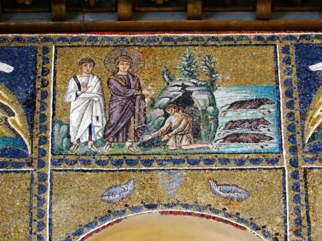 Sant' Appolinare Nuovo: linke Seite, obere Reihe - "Die Genesung des Besessenen" (2017)