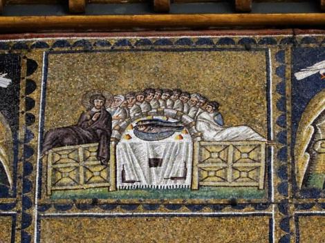 Sant' Appolinare Nuovo: rechte Seite, obere Reihe - "Abendmahl" (2017)