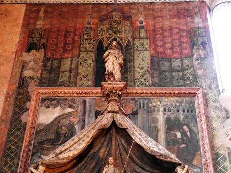 Kirche San Fermo: Grabmal für Niccolo Brenzoni mit einer "Verkündigung" von Pisanello (2017)