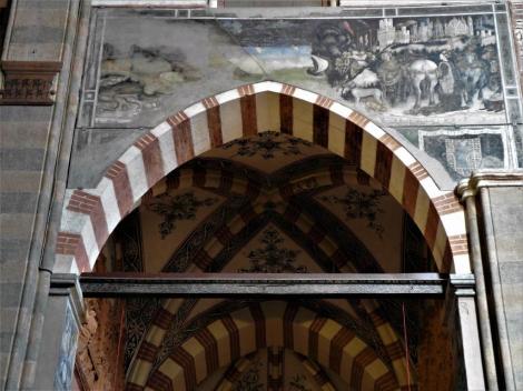 Kirche Sant' Anastasia: Pellegrinikapelle Eingang Fresko "Hl. Georg mit Prinzessin" von Pisanello (2017)