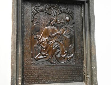 Krakau: Dominikanerkirche - Grabplatte des Filip Buonaccorsi von Veit Stoß (2014)