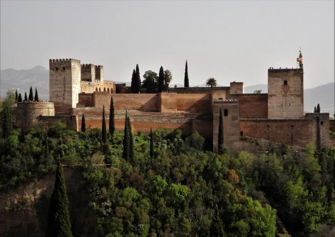 Blick vom Mirador San Nicolas zur Alcazaba der Alhambra (2018)