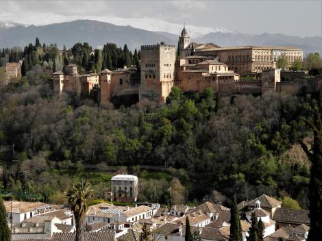 Blick vom Mirador San Nicolas zu den Palästen der Alhambra (2018)