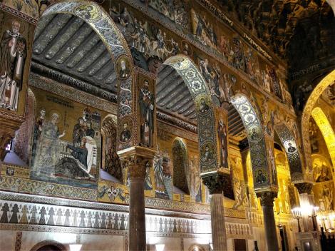Palermo: Cappella Palatina im Normannenpalast - Nordwand (2018)