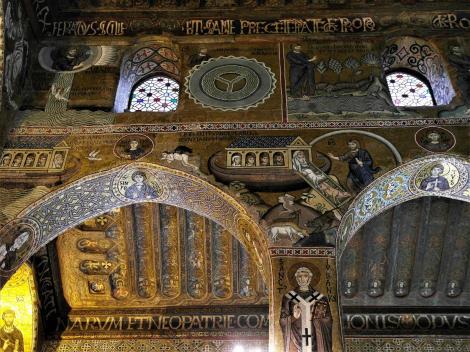 Palermo: Cappella Palatina im Normannenpalast - Südwand (2018)