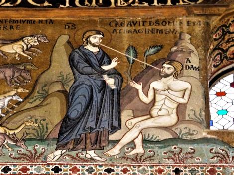 Palermo: Cappella Palatina im Normannenpalast - Südwand (2018)