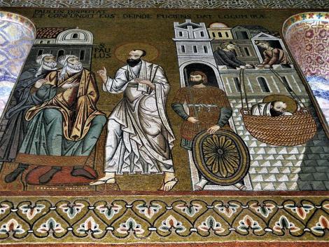 Palermo: Cappella Palatina im Normannenpalast - Südwand [Paulus] (2018)