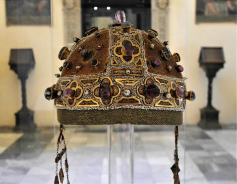 Palermo: Kathedrale - Krone der Konstanze von Aragon [Gemahlin Kaiser Friedrichs II.] in der Schatzkammer (2018)