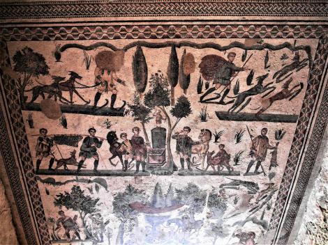 Villa Romana del Casale: Saal der kleinen Jagd (2018)