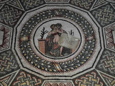 Villa Romana del Casale: Cubiculum des Eros und der Psyche - erotische Szene (2018)