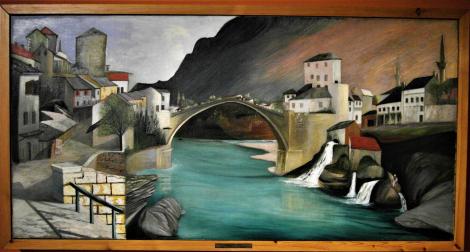 Fünfkirchen: Csontváry-Museum - "Römische Brücke in Mostar" (2018)