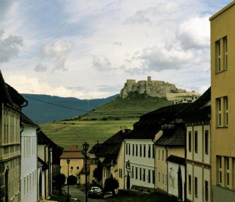 Blick vom Zipser Kapitel zur Zipser Burg [slowak. Spišský hrad] (2004)