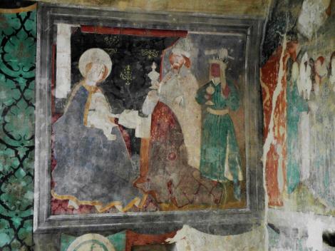 Birthälm: Kirchenburg - Wandmalerei im Katholischen Turm (2018)