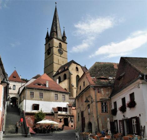 Hermannstadt: Sagstiege mit Evangelischer Stadtpfarrkirche (2018)