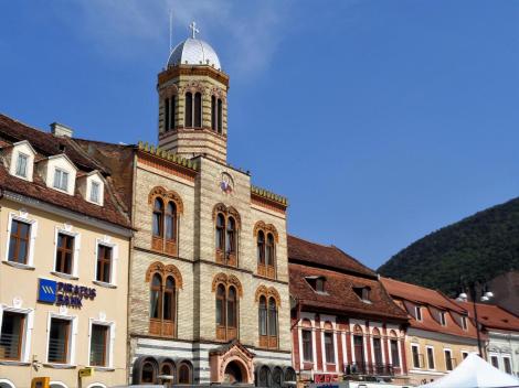 Kronstadt: Marktplatz mit rumänisch-orthodoxer Kirche (2018)