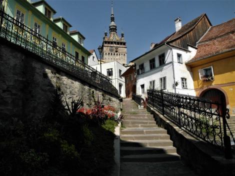 Schäßburg: Aufgang zum Stundenturm (2018)