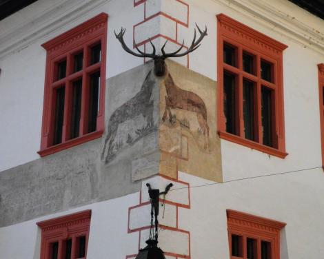 Schäßburg: Haus mit dem Hirschgeweih am Burgplatz (2018)