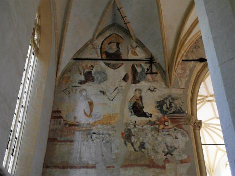 Schäßburg: Bergkirche - Jüngstes Gericht an der Ostwand des nördlichen Seitenschiffs (2018)