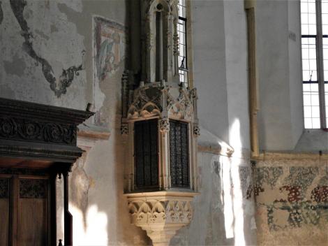 Schäßburg: Bergkirche - Sakramentshaus im Chor (2018)