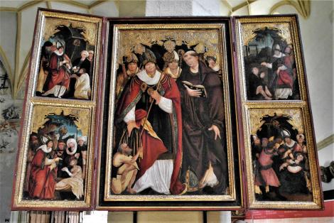 Schäßburg: Bergkirche - Martinsaltar von Johann Stoß [aus der Klosterkirche] (2018)