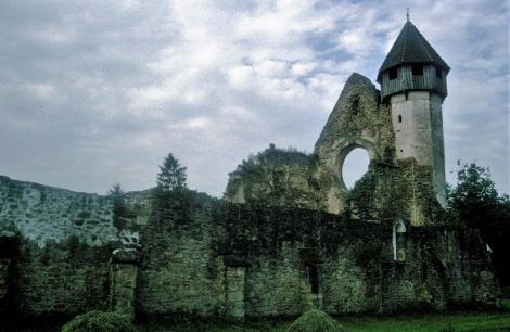 Kerz (rum. Cârţa): Zisterzienserabtei - Kirchenruine (1991)
