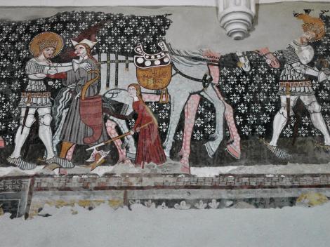 Dersch (rum. Dârjiu, ung. Székelydersz): Kirchenburg - unitarische Kirche [Ladislaus und Kumane und Mädchen] (2018)