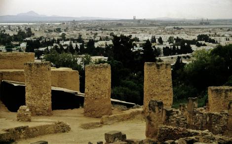 Karthago: Blick vom Byrsa-Hügel Richtung La Goulette (1998)