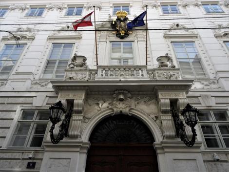 Wien: Stadtpalais von Prinz Eugen - Mittelportal (2019)