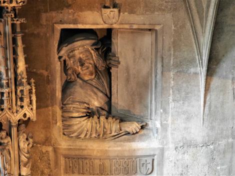 Wien: Stephansdom - "Fenstergucker" an der Kanzel (2019)