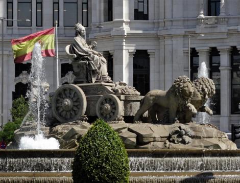 Madrid: Kybele-Brunnen auf dem Cibeles-Platz (2019)