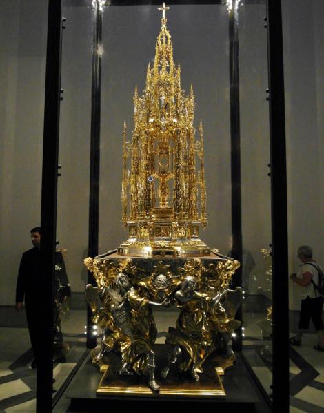 Toledo: Kathedrale - Monstranz von Heinrich von Harff [Enrique de Arfe] in der San Juan-Kapelle (2019)