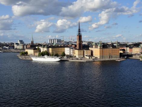 Stockholm: Blick von Södermalm zur Ritterinsel [Riddarholmen] (2019)