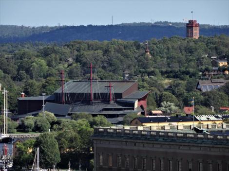 Stockholm: Djurgården mit Wasa-Museum und Bredablick-Turm (2019)