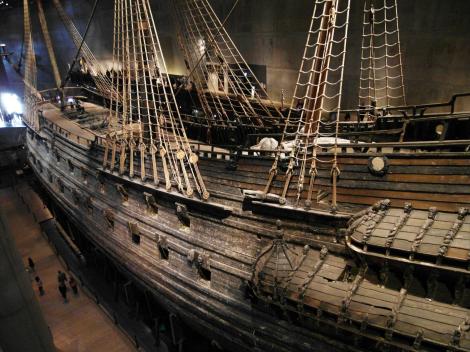Stockholm: geborgenes Segelschiff "Wasa" im Wasa-Museum (2019)