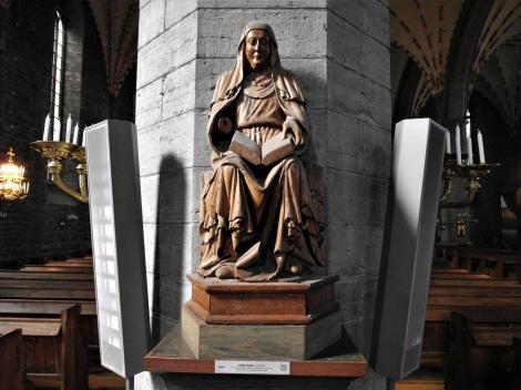 Vadstena: Klosterkirche - Statue Portraitähnliche Birgitta (2019)