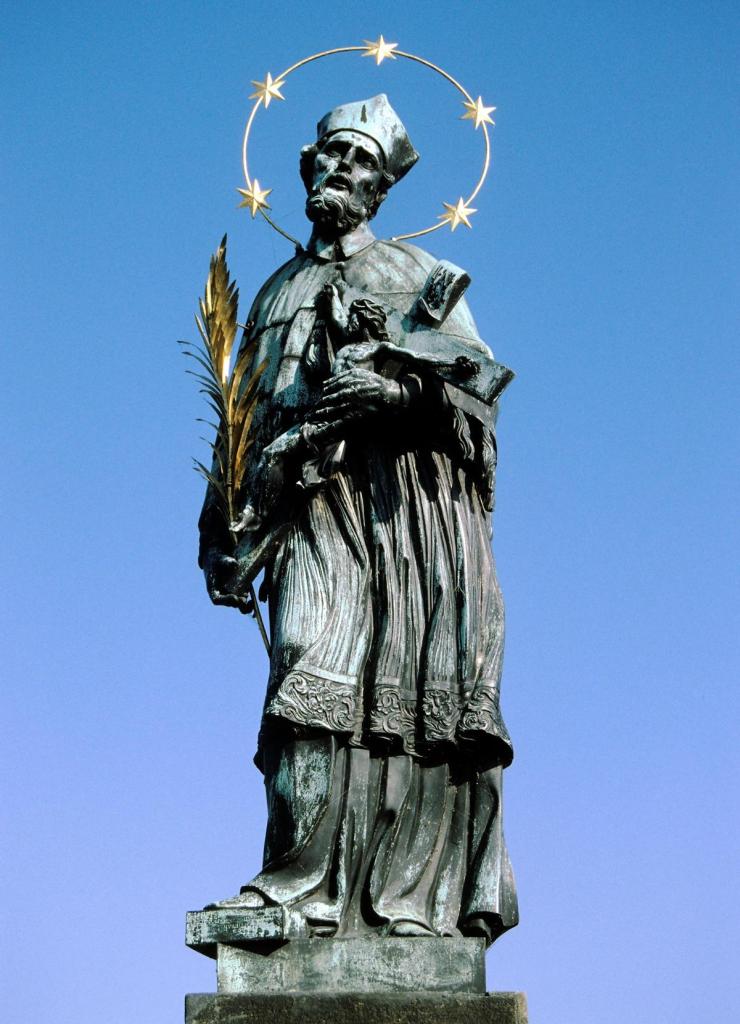 Prag: Karlsbrücke - Statue des Nepomuk (2004)