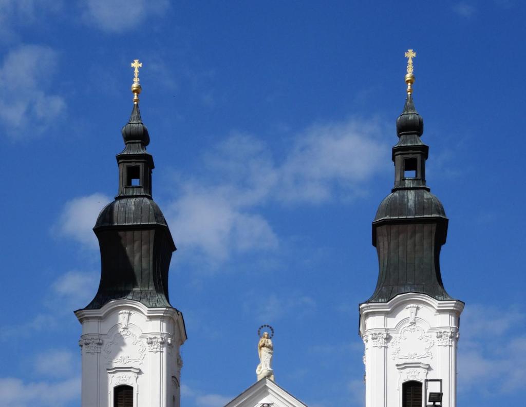 Klattau [tschech. Klatovy]: Türme der Jesuitenkirche (2020)