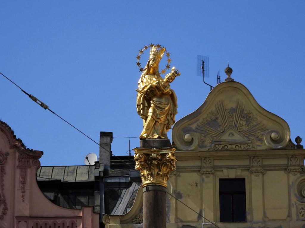 Pilsen [tschech. Plzň]: Marktplatz - Pestsäule (2020)