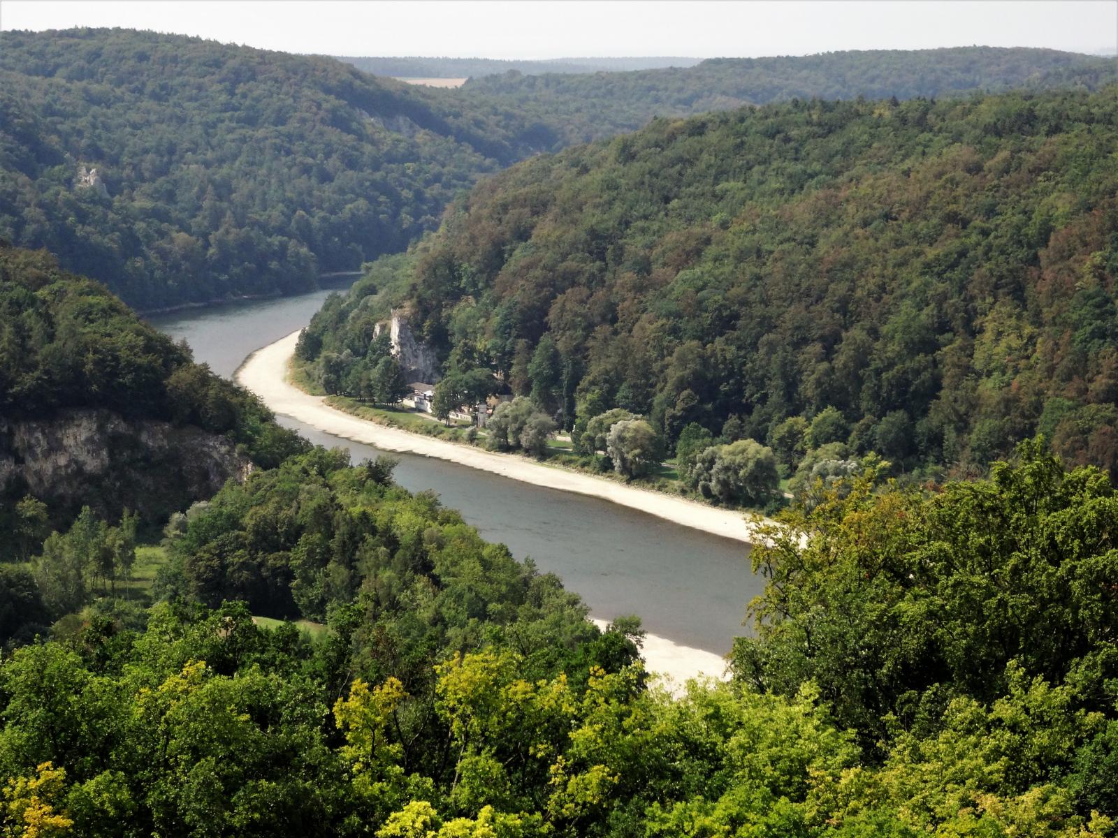 Kelheim: Blick von der Befreiungshalle auf die Donau (2018)