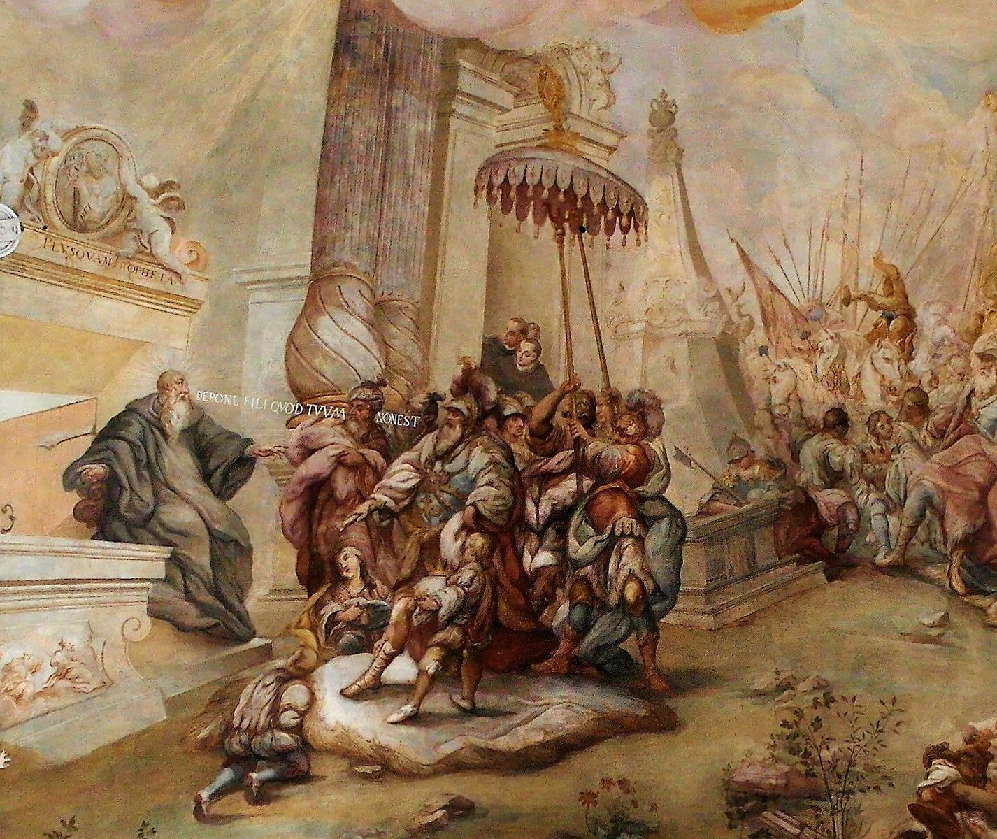 Metten: Klosterkirche - Gewölbe [Begegnung Benedikt - Totila] (2020)