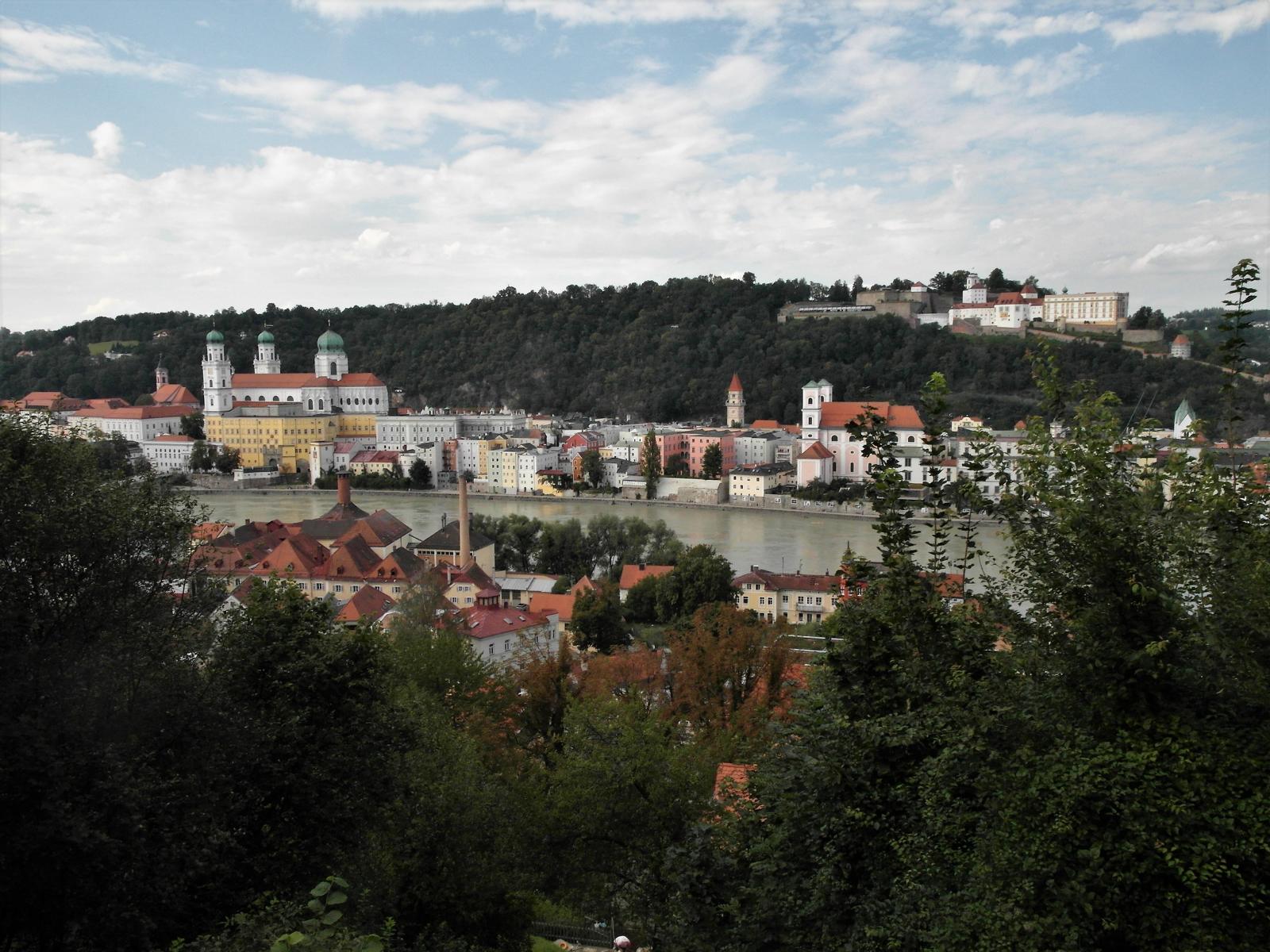 Passau: Blick von der Wallfahrtskirche Mariahilf (2020)