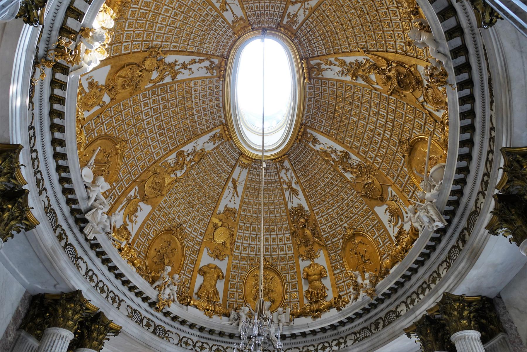 Potsdam: Schloss Sanssouci - Marmorsaal, Kuppel (2021)