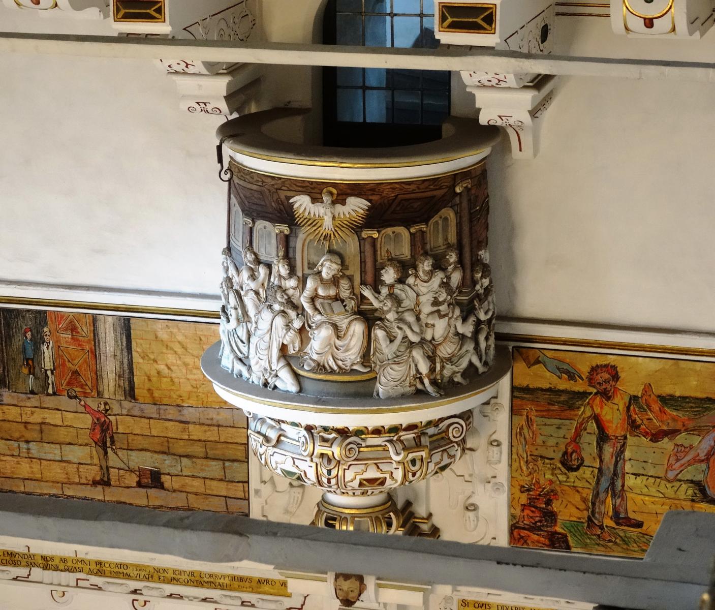 Schmalkalden: Schloss Wilhelmsburg - Schlosskirche, Kanzel (2017)