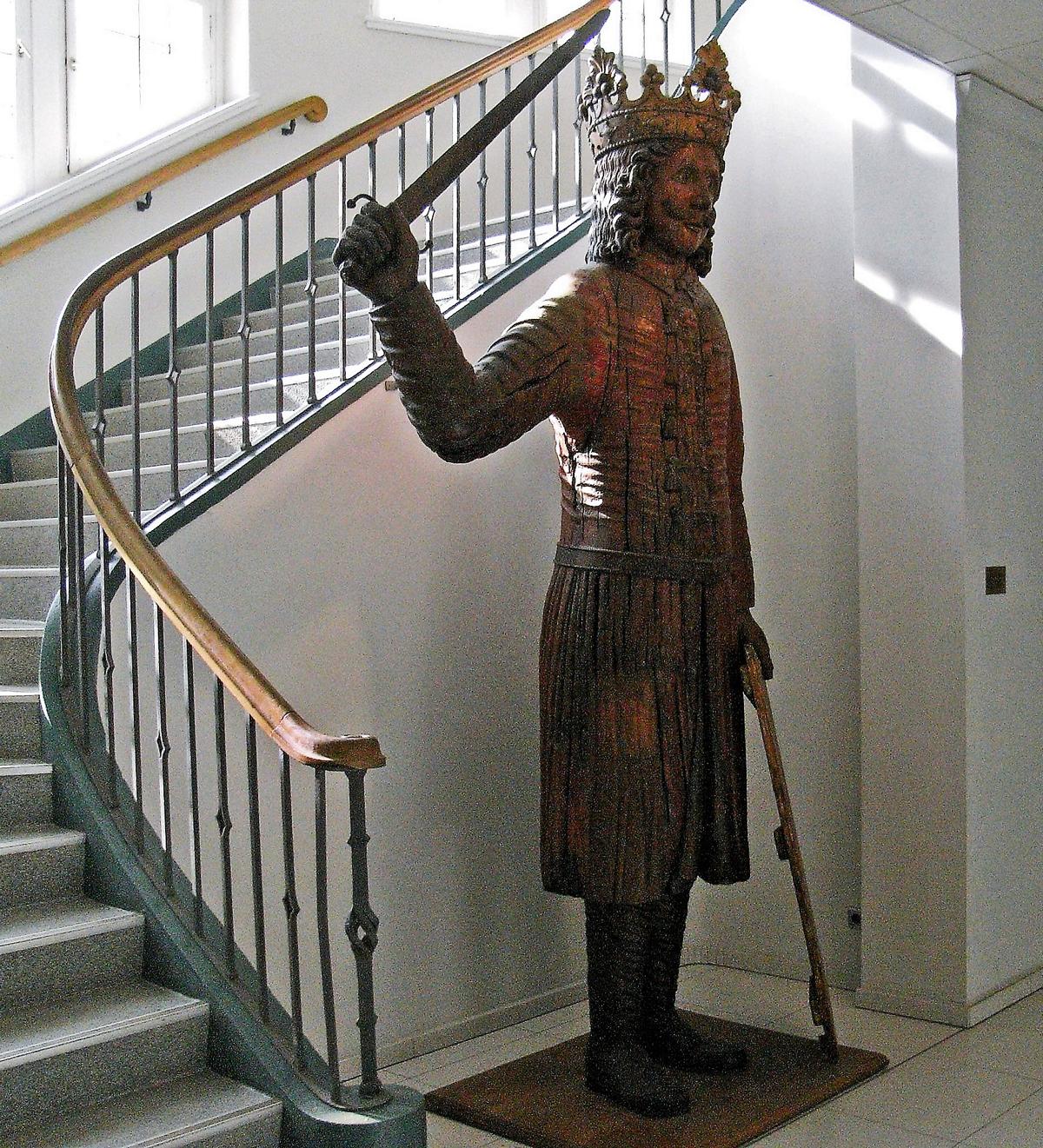 Nordhausen: Original der Rolandstatue im Rathaus (2010)