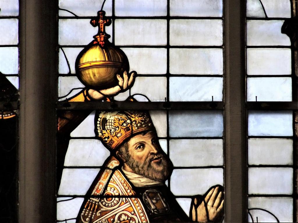 Brüssel: Kathedrale - Südquerhausfenster [Kaiser Karl V.] (2022)